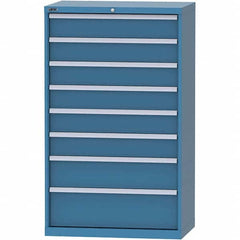 LISTA - 8 Drawer, 84 Compartment Bright Blue Steel Modular Storage Cabinet - Exact Tool & Supply