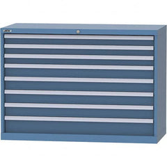 LISTA - 8 Drawer, 99 Compartment Bright Blue Steel Modular Storage Cabinet - Exact Tool & Supply