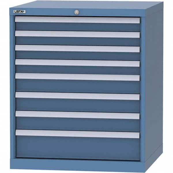 LISTA - 8 Drawer, 45 Compartment Red Steel Modular Storage Cabinet - Exact Tool & Supply