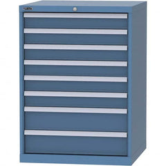 LISTA - 8 Drawer, 45 Compartment Bright Blue Steel Modular Storage Cabinet - Exact Tool & Supply