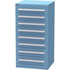 Vidmar - 8 Drawer Bright Blue Steel Modular Storage Cabinet - Exact Tool & Supply