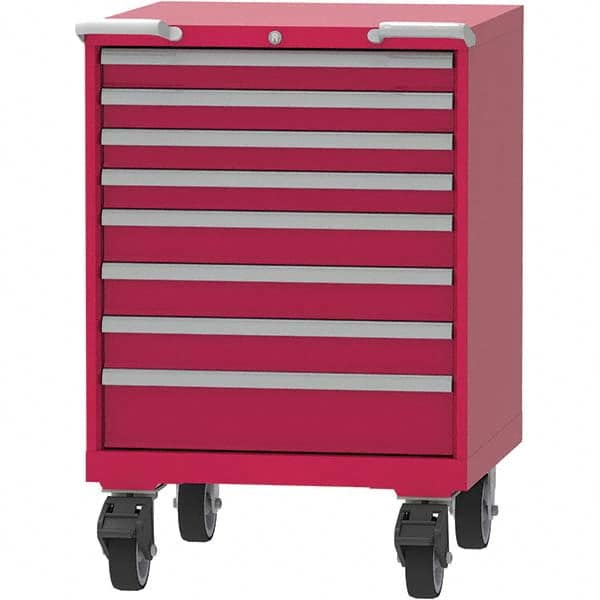 LISTA - 8 Drawer, 45 Compartment Red Steel Modular Storage Cabinet - Exact Tool & Supply