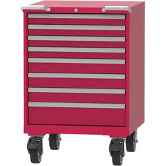 LISTA - 8 Drawer, 45 Compartment Red Steel Modular Storage Cabinet - Exact Tool & Supply