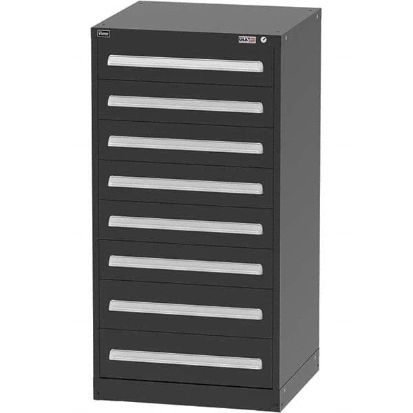 Vidmar - 8 Drawer Black Steel Modular Storage Cabinet - Exact Tool & Supply