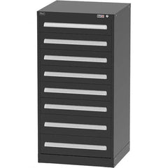 Vidmar - 8 Drawer Black Steel Modular Storage Cabinet - Exact Tool & Supply