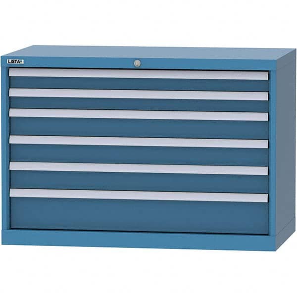 LISTA - 6 Drawer, 84 Compartment Red Steel Modular Storage Cabinet - Exact Tool & Supply