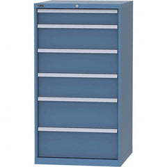 LISTA - 6 Drawer, 45 Compartment Bright Blue Steel Modular Storage Cabinet - Exact Tool & Supply