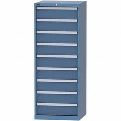 LISTA - 9 Drawer, 84 Compartment Bright Blue Steel Modular Storage Cabinet - Exact Tool & Supply