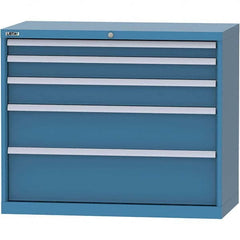 LISTA - 5 Drawer, 84 Compartment Red Steel Modular Storage Cabinet - Exact Tool & Supply