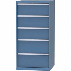 LISTA - 5 Drawer, 45 Compartment Bright Blue Steel Modular Storage Cabinet - Exact Tool & Supply