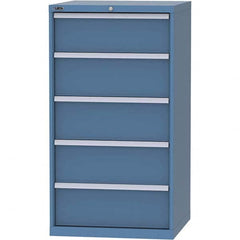 LISTA - 5 Drawer, 45 Compartment Bright Blue Steel Modular Storage Cabinet - Exact Tool & Supply