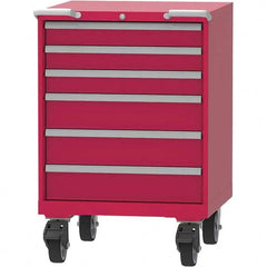 LISTA - 6 Drawer, 45 Compartment Red Steel Modular Storage Cabinet - Exact Tool & Supply
