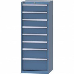 LISTA - 8 Drawer, 84 Compartment Bright Blue Steel Modular Storage Cabinet - Exact Tool & Supply