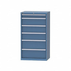 LISTA - 10 Drawer, 124 Compartment Bright Blue Steel Modular Storage Cabinet - Exact Tool & Supply