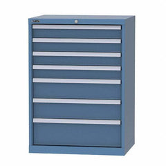 LISTA - 6 Drawer, 124 Compartment Red Steel Modular Storage Cabinet - Exact Tool & Supply