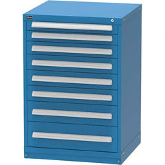 Vidmar - 8 Drawer Bright Blue Steel Modular Storage Cabinet - Exact Tool & Supply