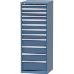 LISTA - 12 Drawer, 99 Compartment Bright Blue Steel Modular Storage Cabinet - Exact Tool & Supply