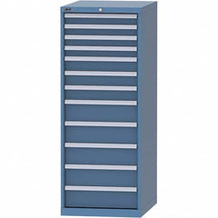 LISTA - 12 Drawer, 99 Compartment Bright Blue Steel Modular Storage Cabinet - Exact Tool & Supply