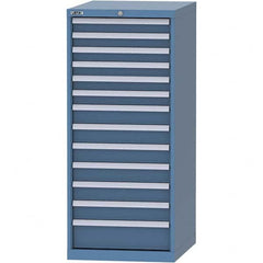 LISTA - 13 Drawer, 99 Compartment Bright Blue Steel Modular Storage Cabinet - Exact Tool & Supply