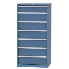 LISTA - 6 Drawer, 124 Compartment Bright Blue Steel Modular Storage Cabinet - Exact Tool & Supply