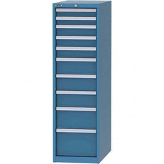 LISTA - 10 Drawer, 45 Compartment Bright Blue Steel Modular Storage Cabinet - Exact Tool & Supply