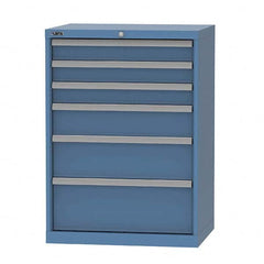 LISTA - 5 Drawer, 124 Compartment Bright Blue Steel Modular Storage Cabinet - Exact Tool & Supply
