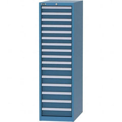 LISTA - 16 Drawer, 45 Compartment Bright Blue Steel Modular Storage Cabinet - Exact Tool & Supply