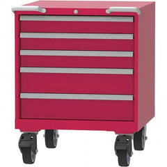 LISTA - 5 Drawer, 45 Compartment Red Steel Modular Storage Cabinet - Exact Tool & Supply