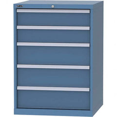 LISTA - 5 Drawer, 45 Compartment Bright Blue Steel Modular Storage Cabinet - Exact Tool & Supply
