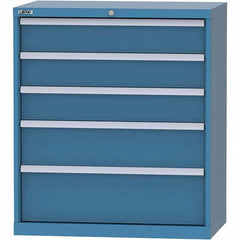 LISTA - 4 Drawer, 84 Compartment Bright Blue Steel Modular Storage Cabinet - Exact Tool & Supply