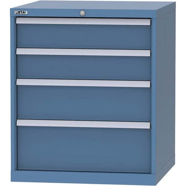 LISTA - 4 Drawer, 45 Compartment Red Steel Modular Storage Cabinet - Exact Tool & Supply