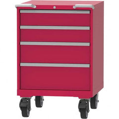 LISTA - 4 Drawer, 45 Compartment Bright Blue Steel Modular Storage Cabinet - Exact Tool & Supply