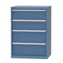 LISTA - 8 Drawer, 124 Compartment Bright Blue Steel Modular Storage Cabinet - Exact Tool & Supply