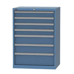 LISTA - 6 Drawer, 124 Compartment Bright Blue Steel Modular Storage Cabinet - Exact Tool & Supply