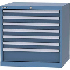 LISTA - 7 Drawer, 45 Compartment Bright Blue Steel Modular Storage Cabinet - Exact Tool & Supply