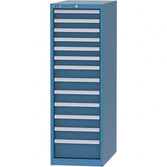 LISTA - 13 Drawer, 45 Compartment Bright Blue Steel Modular Storage Cabinet - Exact Tool & Supply