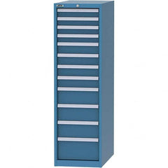 LISTA - 12 Drawer, 45 Compartment Bright Blue Steel Modular Storage Cabinet - Exact Tool & Supply