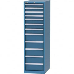 LISTA - 12 Drawer, 45 Compartment Bright Blue Steel Modular Storage Cabinet - Exact Tool & Supply