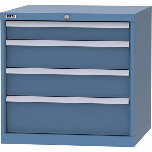LISTA - 4 Drawer, 45 Compartment Red Steel Modular Storage Cabinet - Exact Tool & Supply