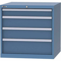 LISTA - 4 Drawer, 45 Compartment Bright Blue Steel Modular Storage Cabinet - Exact Tool & Supply