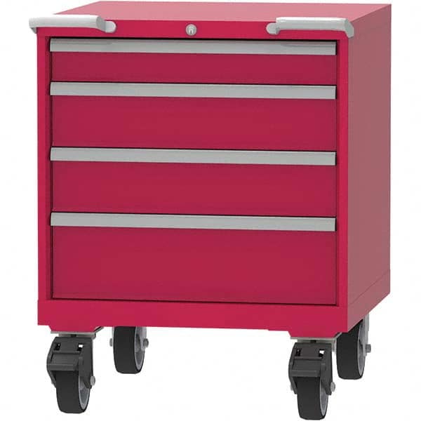 LISTA - 4 Drawer, 45 Compartment Bright Blue Steel Modular Storage Cabinet - Exact Tool & Supply