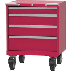 LISTA - 4 Drawer, 45 Compartment Bright Blue Steel Modular Storage Cabinet - Exact Tool & Supply