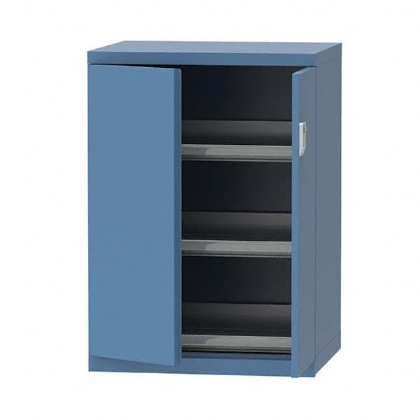 LISTA - 7 Drawer, 124 Compartment Bright Blue Steel Modular Storage Cabinet - Exact Tool & Supply