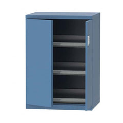 LISTA - 7 Drawer, 124 Compartment Bright Blue Steel Modular Storage Cabinet - Exact Tool & Supply