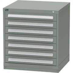 Vidmar - 7 Drawer, 124 Compartment Vidmar Green Steel Modular Storage Cabinet - Exact Tool & Supply