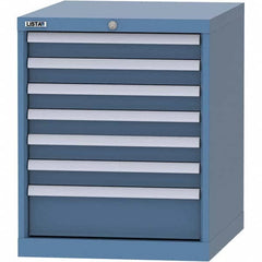LISTA - 7 Drawer, 99 Compartment Bright Blue Steel Modular Storage Cabinet - Exact Tool & Supply