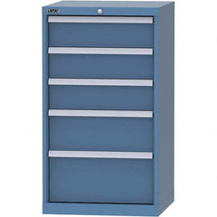 LISTA - 5 Drawer, 84 Compartment Bright Blue Steel Modular Storage Cabinet - Exact Tool & Supply
