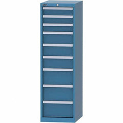 LISTA - 9 Drawer, 216 Compartment Bright Blue Steel Modular Storage Cabinet - Exact Tool & Supply