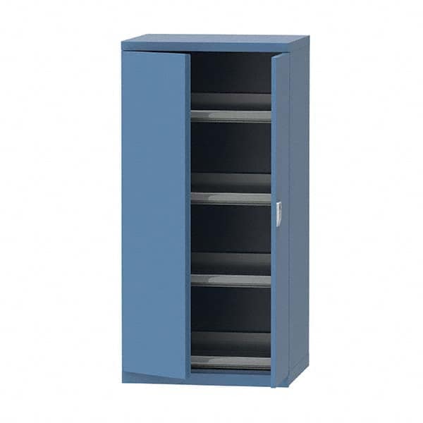 LISTA - 124 Compartment Bright Blue Steel Modular Storage Cabinet - Exact Tool & Supply