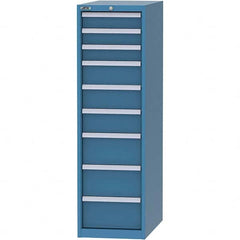 LISTA - 9 Drawer, 45 Compartment Bright Blue Steel Modular Storage Cabinet - Exact Tool & Supply